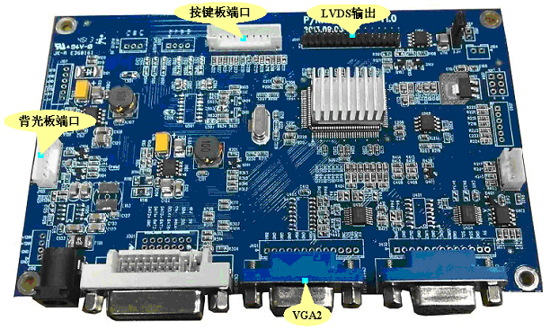 工業驅動板JX-T583GGD SPEC支持兩路VGA-LH-液晶驅動板